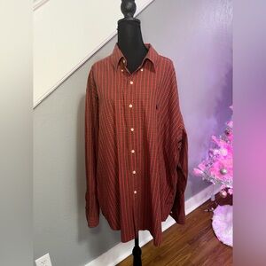VTG Ralph Lauren Blake red plaid button-down long-sleeve shirt 2XL.